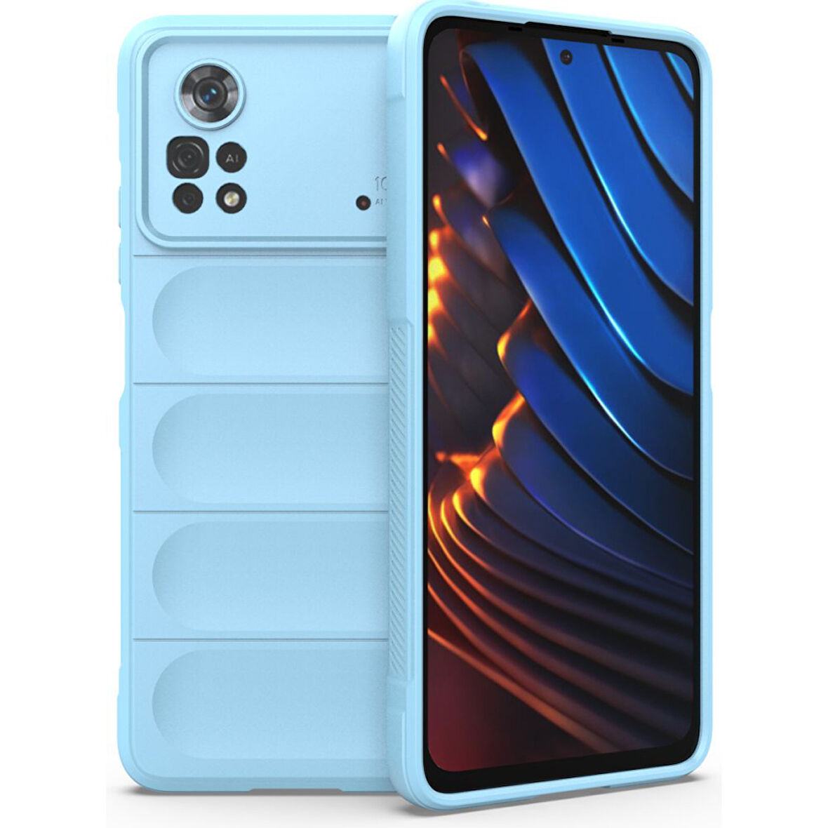 Xiaomi Poco X4 Pro 5G Kılıf Elde Tutma Kolaylıkla Kaydırmaz Kenar Line Dizayn Optietnik Kapak