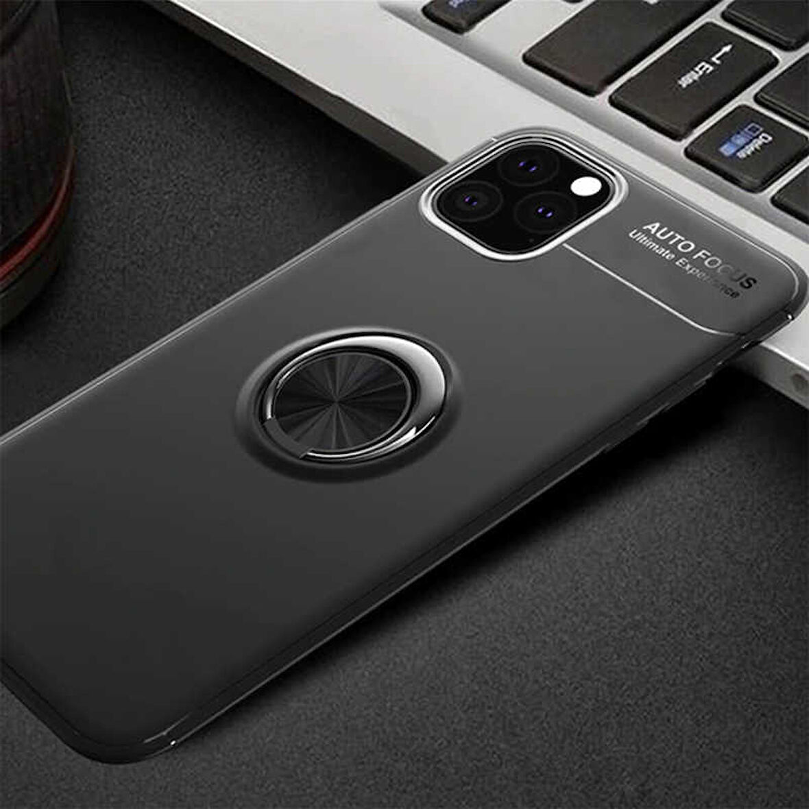 Apple iPhone 11 Pro Max Kılıf Yüzüklü Magnetli Ravel Case