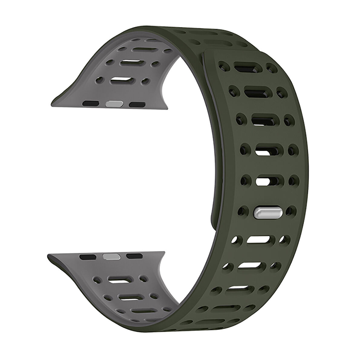 Apple Watch 10 Serisi 46mm Kordon Renkli 3Delikli Esnek Silikon Strap 124