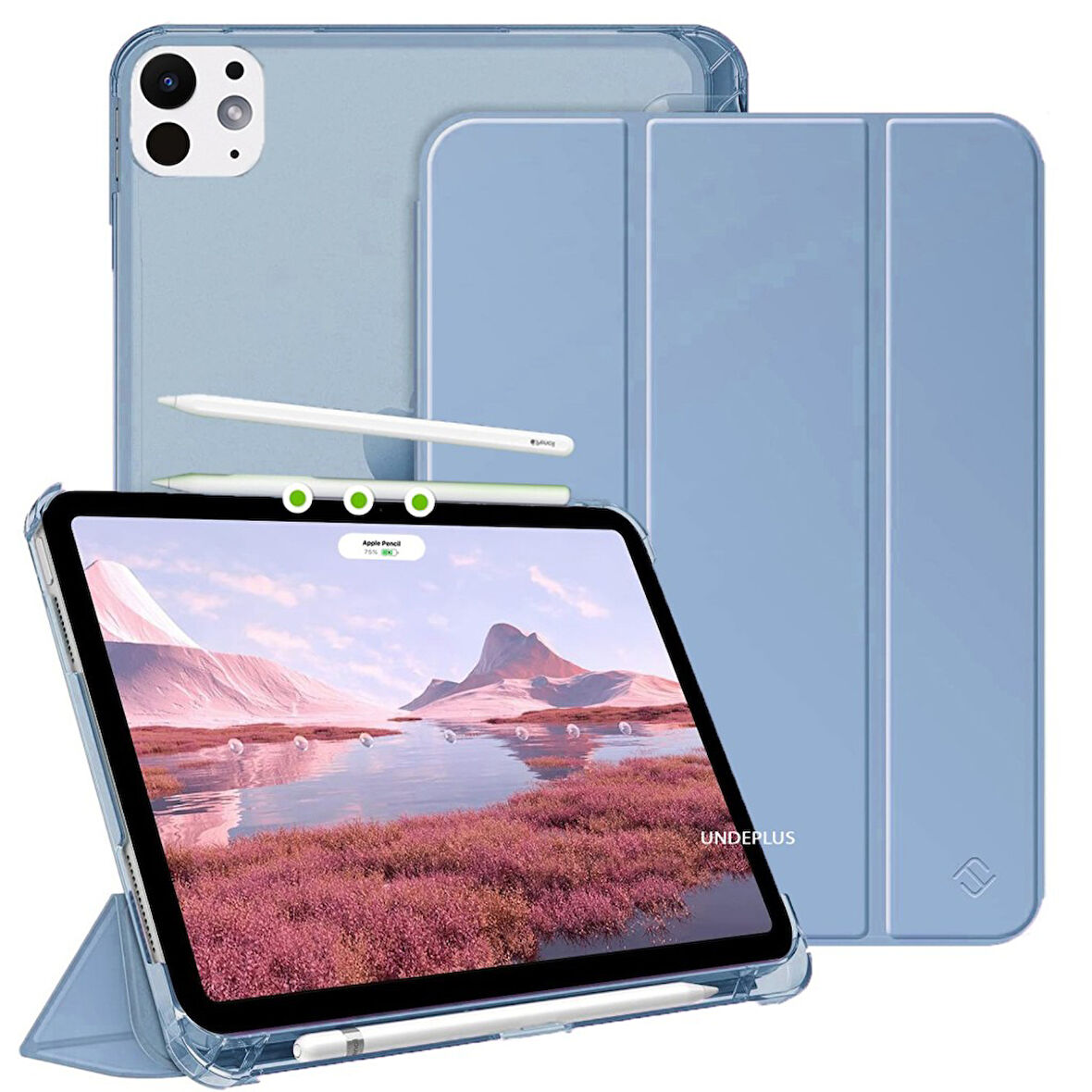 Apple iPad Pro 11 3./4. Nesil M2 Kılıf Flip Cover Kalem Bölmeli PC Case 2020-2022