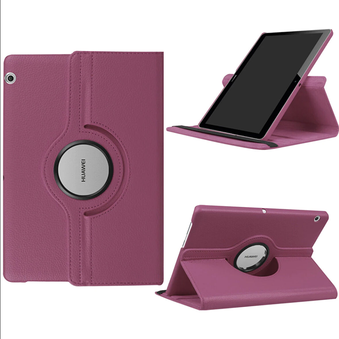 Huawei MediaPad T3 10 Kılıf 360 Dönebilen Standlı Case