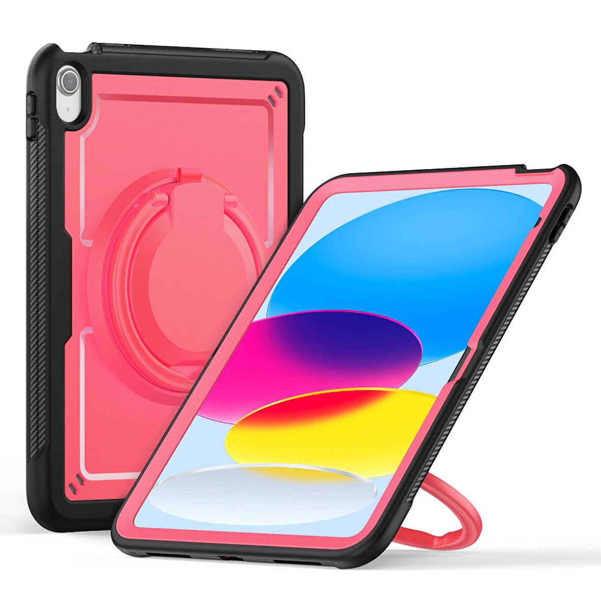 Apple iPad 11.Nesil A16 11inç/10.Nesil 10.9inç Kılıf Handle Ring Yüzüklü Amour Tank Case Fuji