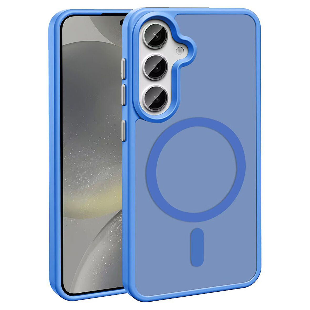 Samsung Galaxy S25 Plus Kılıf Mat Yüzey Magsafe Şarj Özellikli Sio Kapak