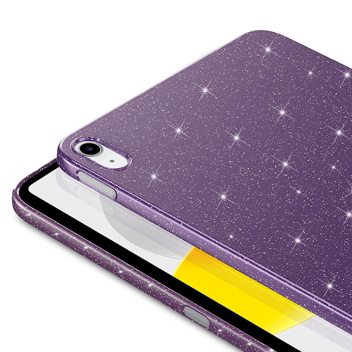 Apple iPad Air 11 M2/M3 2024 2025 Tablet Kılıfı Işıltılı Parlak Görünüm Koton Case
