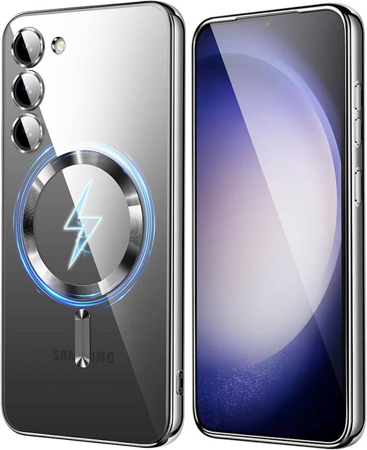 Samsung Galaxy A36 Kılıf Magsafe Kamera Lensli Korumalı Şeffaf Silikon Kapak