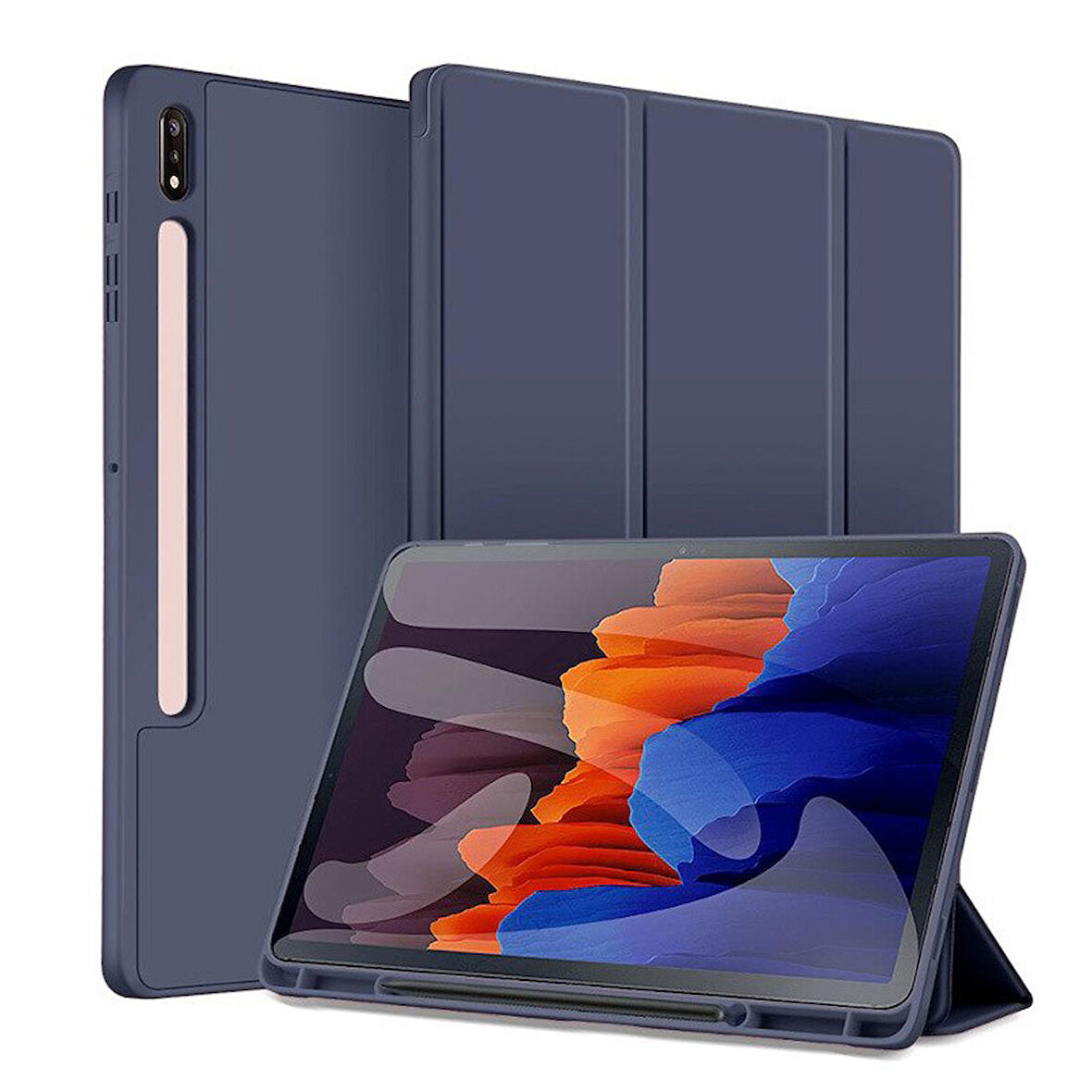 Samsung Galaxy Tab S8 Ultra 14.6" 2022 SM-X900/ X906 Kılıf Kalem Bölmeli Smart Case