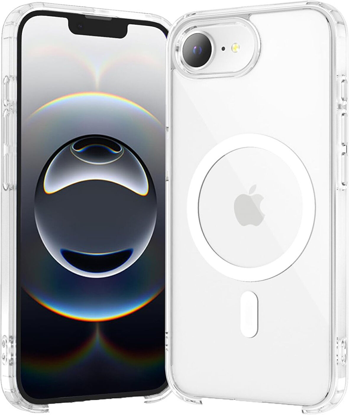 Apple iPhone 16E Kılıf Şeffaf Lansman Magsafe Wireless Şarj Özellikli Orjin Kapak