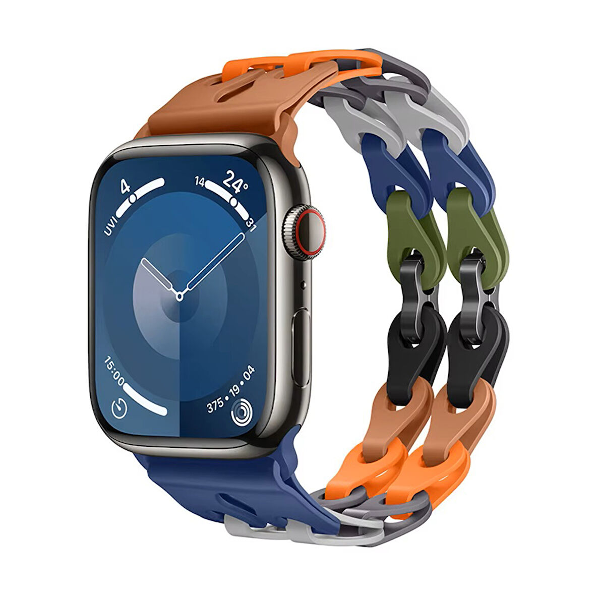 Apple Watch 10 42mm - 38/40/41mm Kordon Silikon Örgü Ayarlanabilir 2/3/4/5/6/se/7/8/9