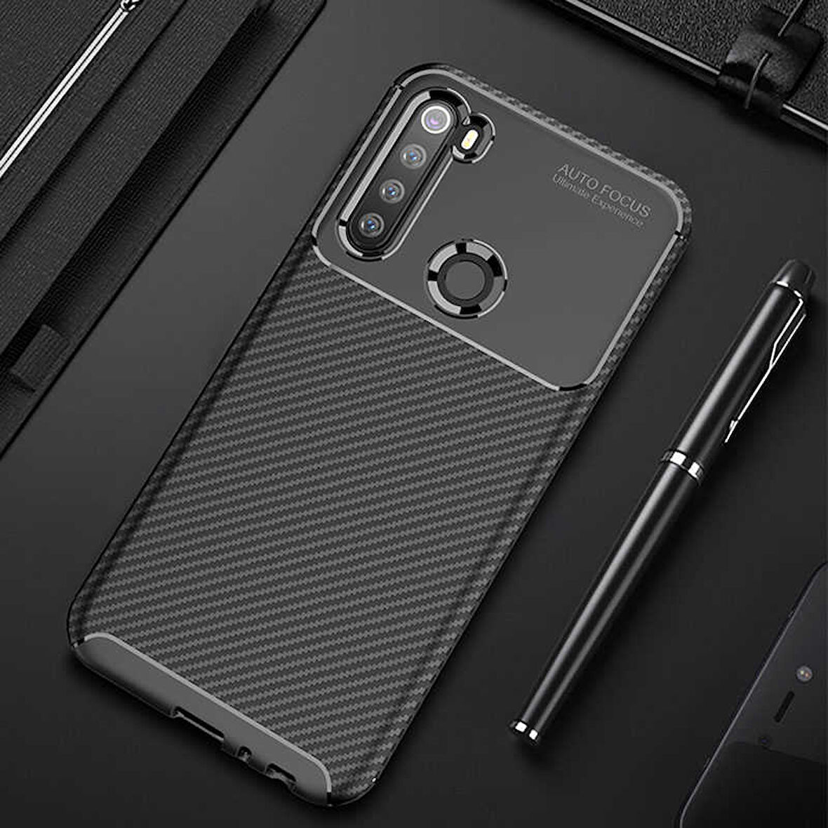 Xiaomi Redmi Note 8 Kılıf Karbon Silikon Case
