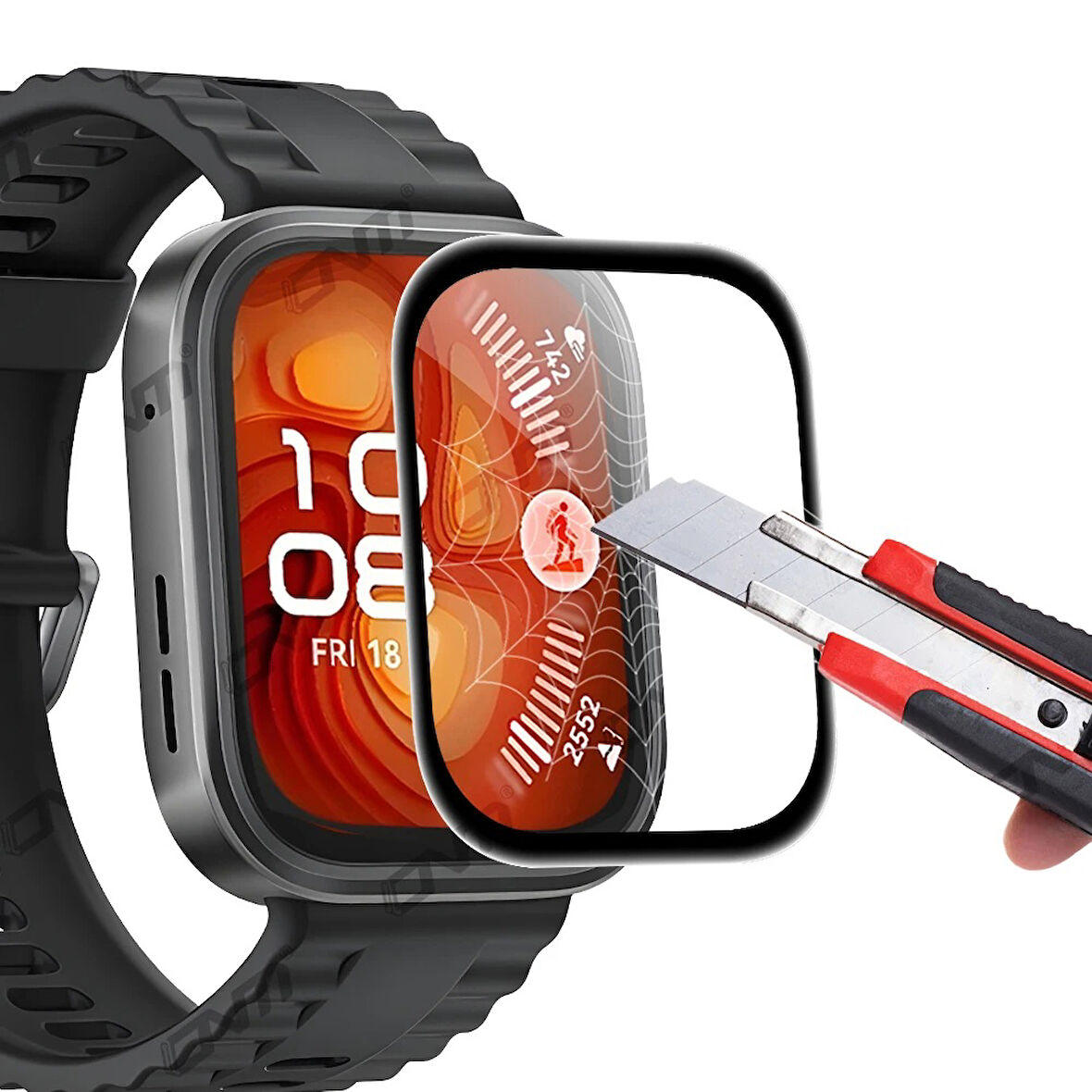 Huawei Watch Fit 4 PRO Full Ekran Nano Saat Koruyucu (Fit/Fit2/FİT3 Uyumlu Değildir)