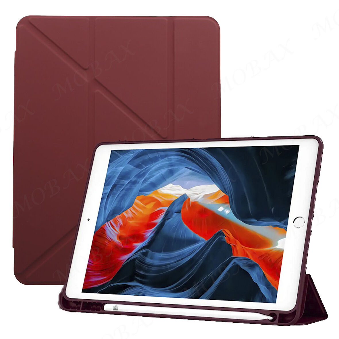 Samsung Galaxy Tab S10 FE+ Plus Kılıf Kalem Bölmeli Trifolding Case X620 X626
