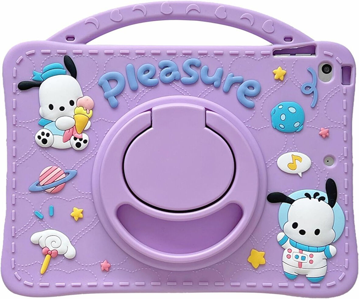 Apple iPad Air 5 10.9" 2022 M1 Kılıf Cute Dolls Standlı Eğlenceli 3D Karekterli Çocuk Kılıfı A2588 A2589 A2591
