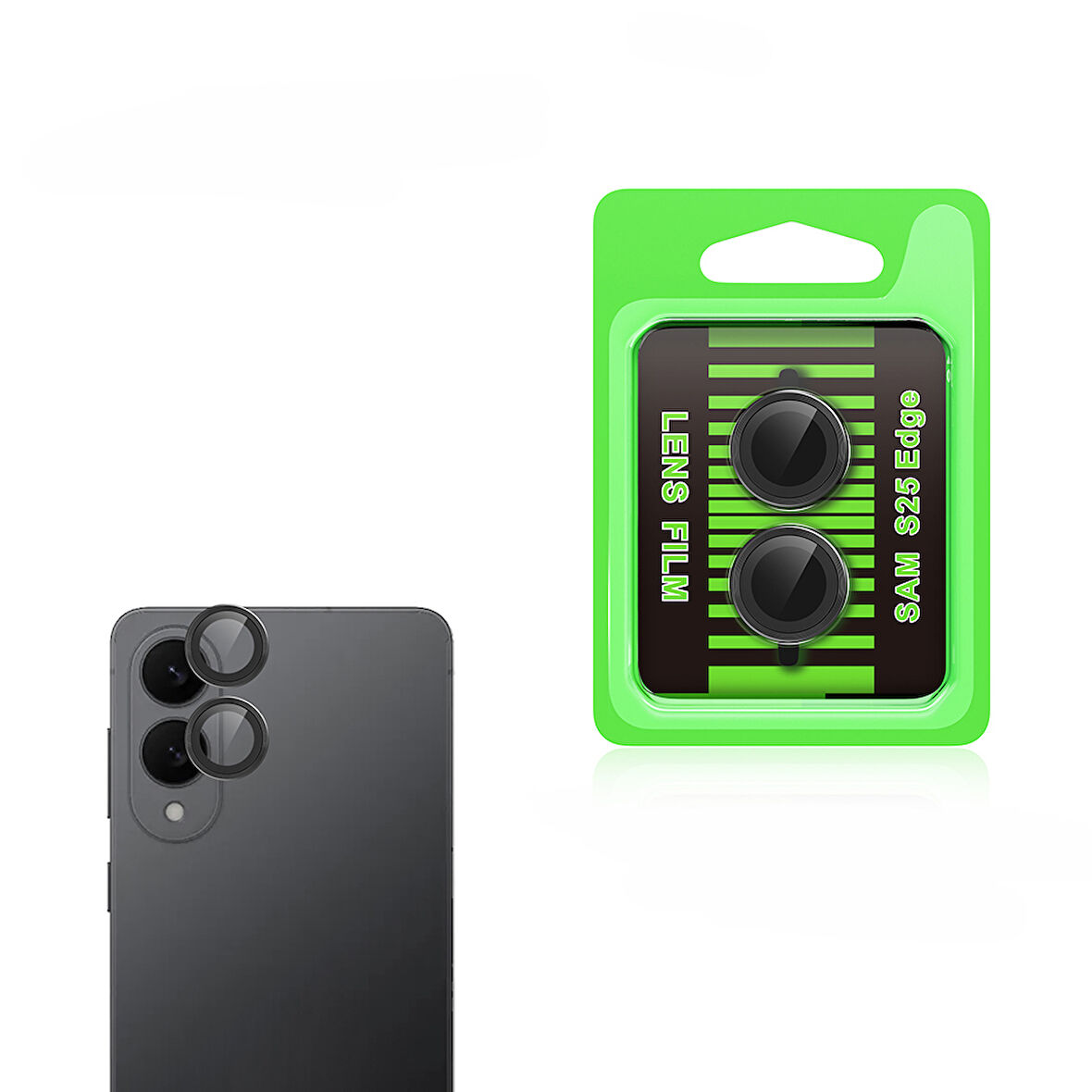 Samsung Galaxy S25 Edge Kamera Lens Koruyucu Çerçeveli Koruyucu CL-07