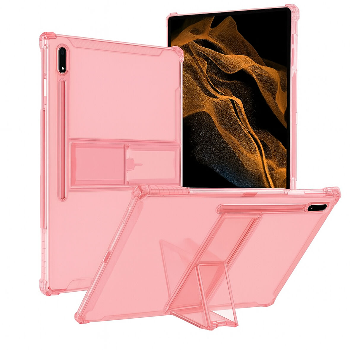 Samsung Galaxy Tab S9 FE Plus/S10 Plus/S9 Plus Kılıf Darbelere Dayanıklı Şeffaf Kapak X610-16-810-18 X820