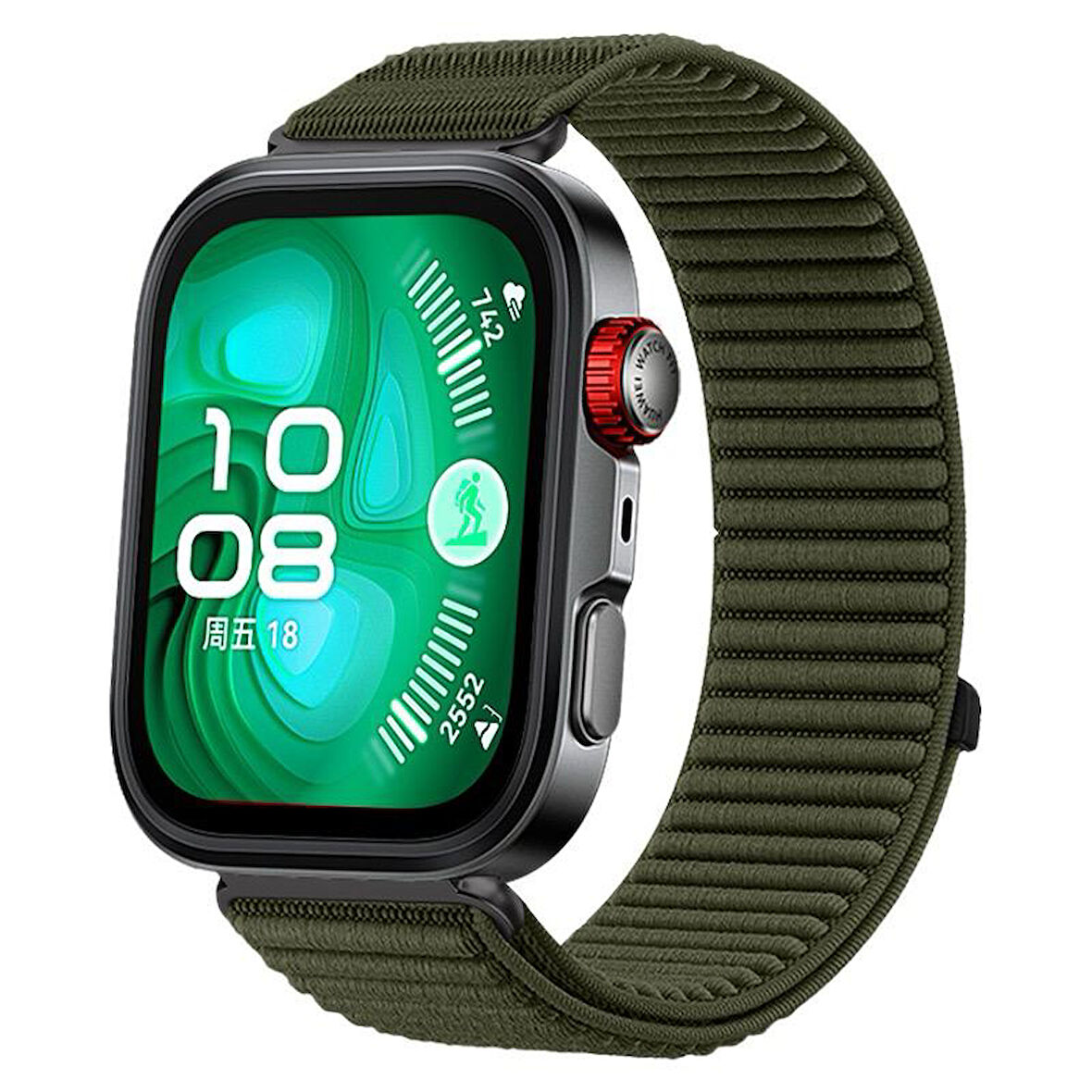 Huawei Watch Fit 4/Fit 4 Pro/Fit 3 Kordon Dalgalı Cırt Cırt Hasır Kordon