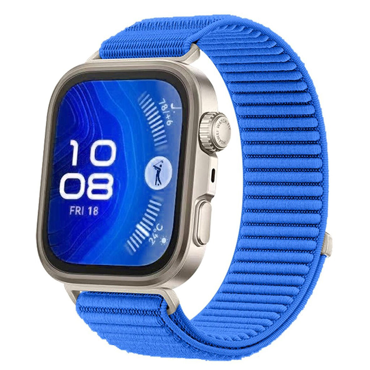 Huawei Watch Fit 4/Fit 4 Pro/Fit 3 Kordon Dalgalı Cırt Cırt Hasır Kordon