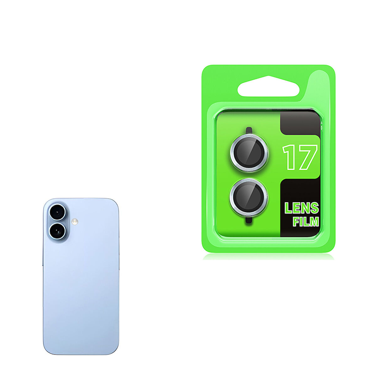 Apple iPhone 17 Kamera Lens Koruyucu Çerçeveli Koruyucu CL-07