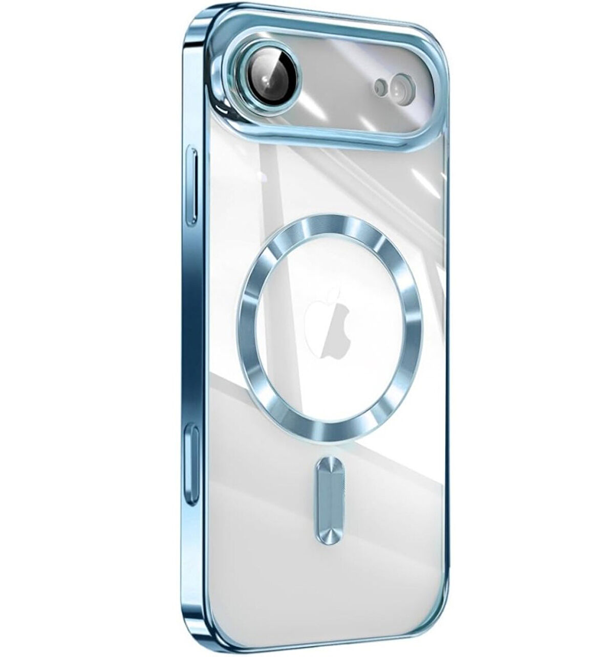 Apple iPhone 17 Air için Magsafe ile uyumlu Kılıf Kamera Lensli Korumalı Şeffaf Silikon Kapak