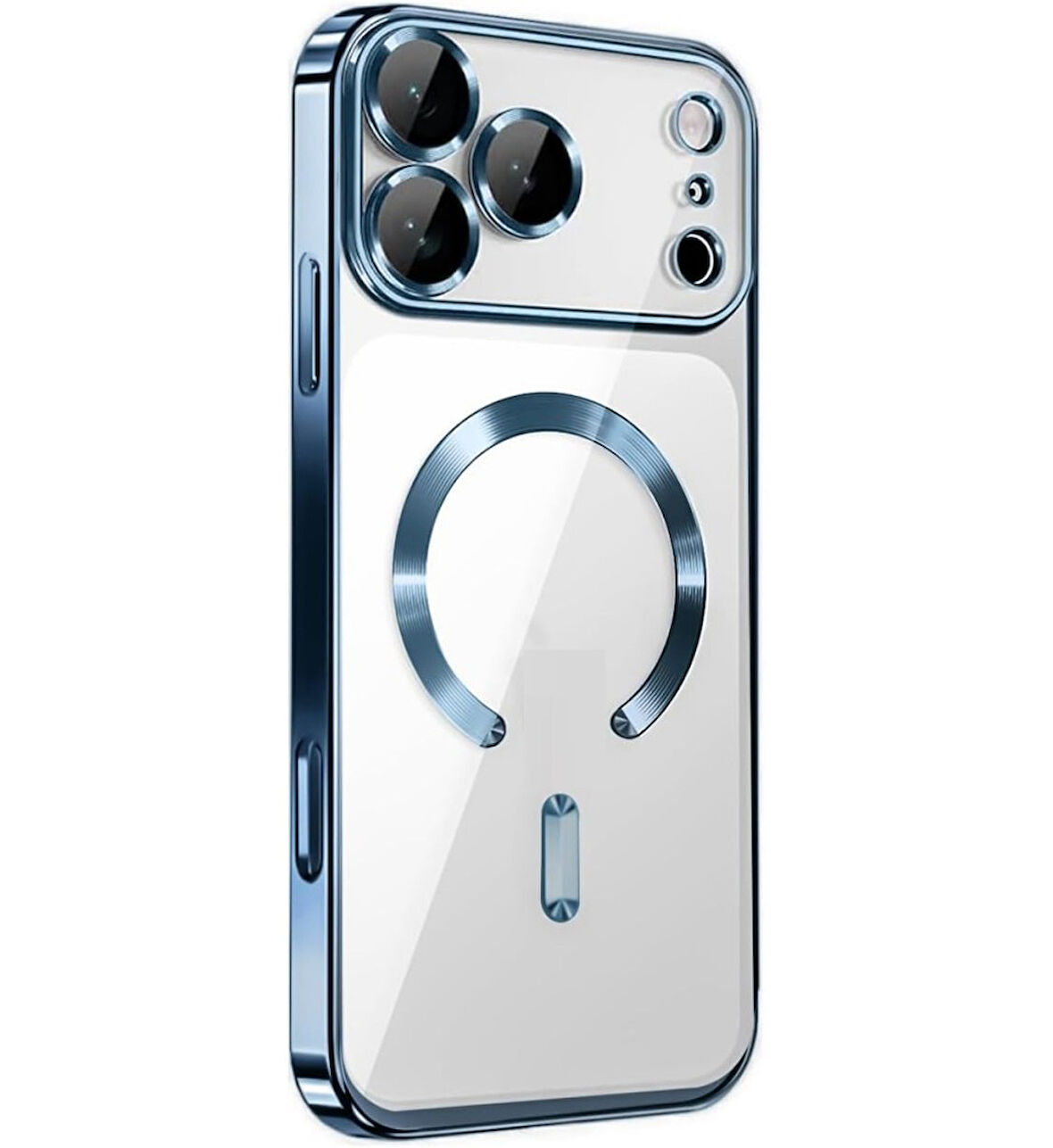 Apple iPhone 17 Pro Max için Magsafe ile uyumlu Kılıf Kamera Lensli Korumalı Şeffaf Silikon Kapak