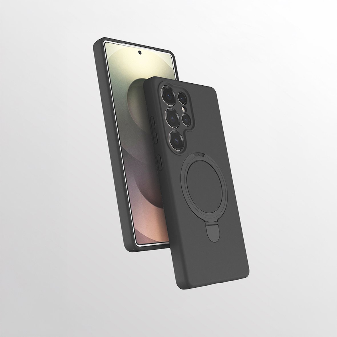 Samsung Galaxy S25 Ultra Kılıf M-safe Şarj Özellikli Standlı Zore Samara Kapak