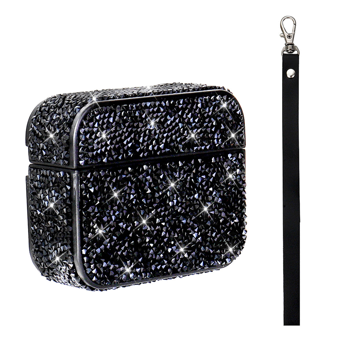 Apple Airpods 3. Nesil ile uyumlu Kılıf Şık Simli Şeffaf Bilek Askı Aparatlı Case 45