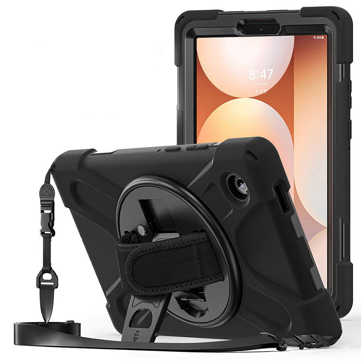 Samsung Galaxy Tab A11 8.7inç Kılıf Defender Askılı Zırhlı Tank Case X133 X135 135F