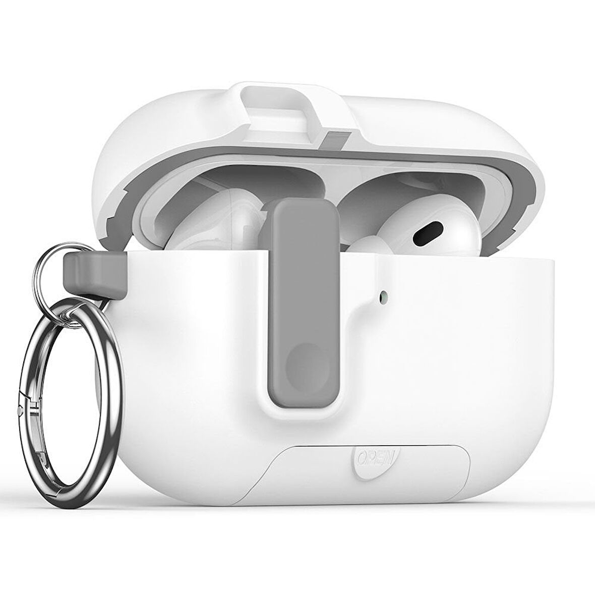 Apple Airpods Pro 3. Nesil ile uyumlu Kılıf Standlı Kilitli TPU Premium Matte Trip Case