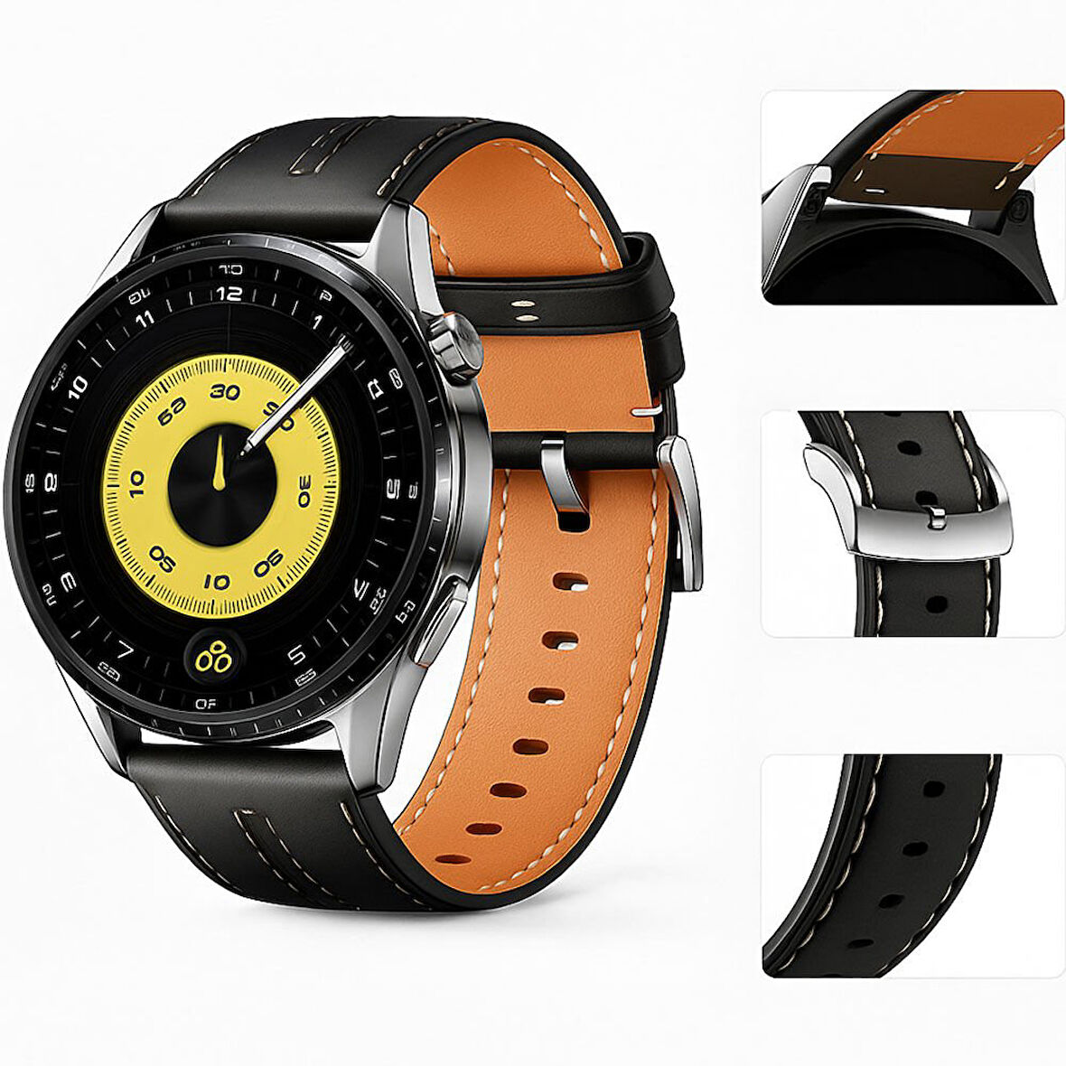 Huawei Watch GT 6/5/4/3/2 Pro 46mm Ultimate SE Elite Kordon Deri Kordon 29