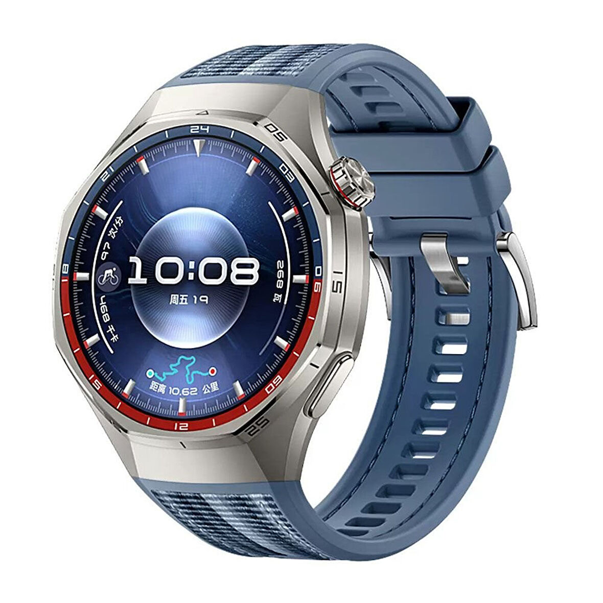 Huawei Watch GT 6/5 Pro 46mm Kordon Lansman Kumaş Dikişli Silikon ORJ Klips 1e-1 uyum 102