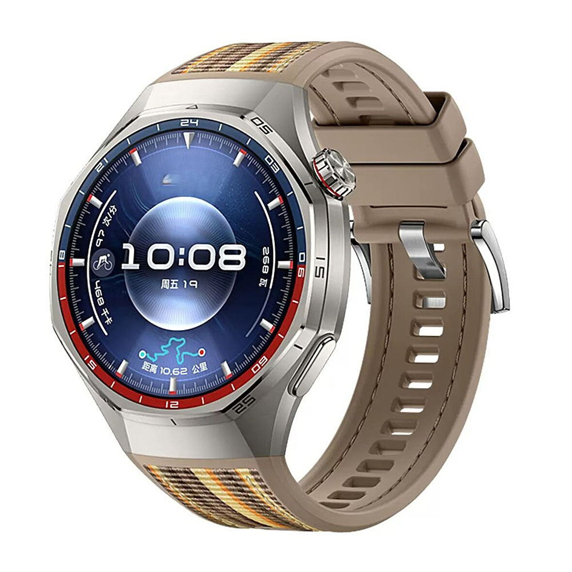 Huawei Watch GT 6/5 Pro 46mm Kordon Lansman Kumaş Dikişli Silikon ORJ Klips 1e-1 uyum 102