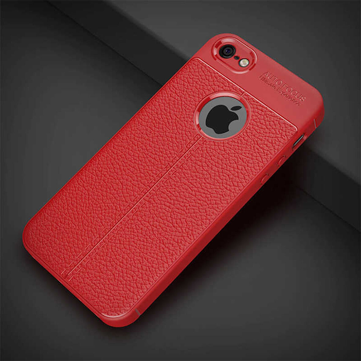 Apple iPhone 5 5S SE Kılıf Deri Tarzı Niss Silikon Case