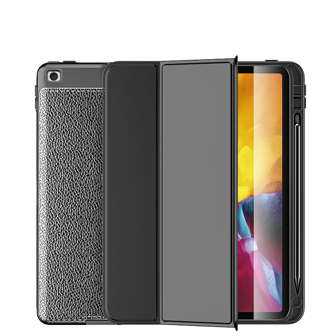 Apple iPad 7. Nesil 10.2 Kılıf Klons Kalem Bölmeli Case A2197 A2198 A2200
