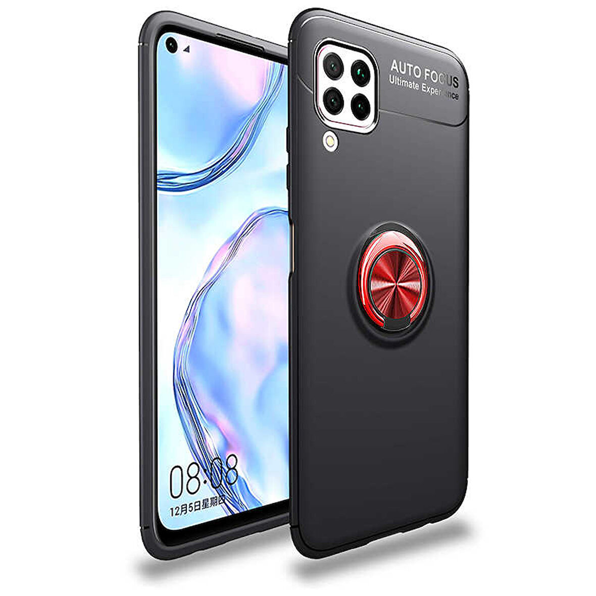 Huawei P40 Lite Kılıf Yüzüklü Magnetli Ravel Case