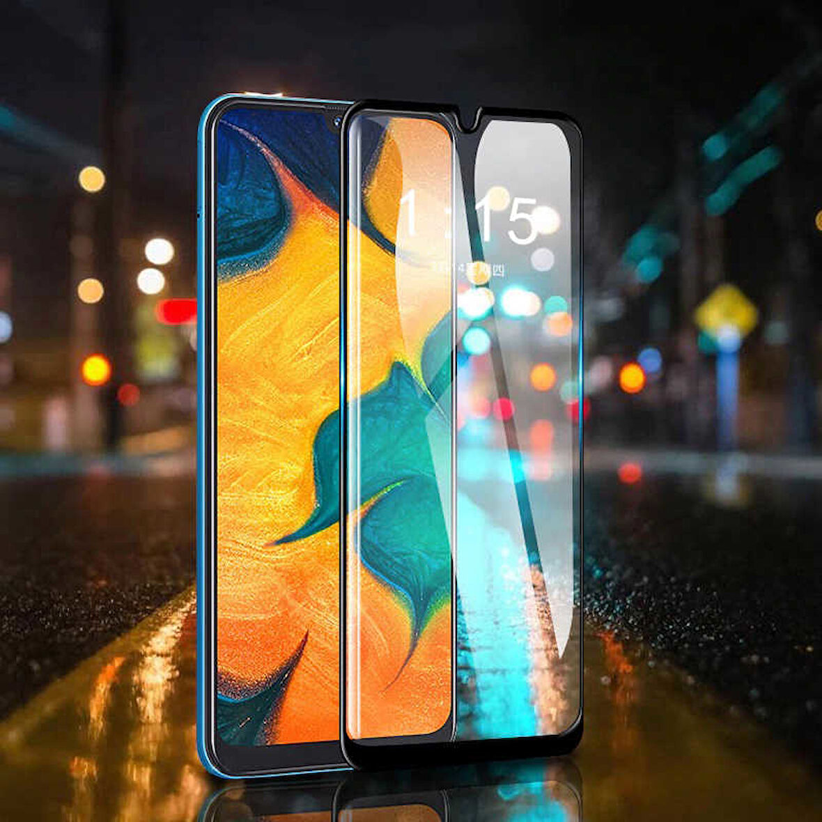 Samsung Galaxy M21 Temperli Cam Full Ekran Koruyucu