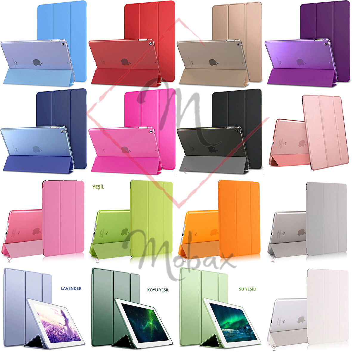 Apple iPad Air 11inç M2/M3 Air 4/5.Nesil 10.9 Kılıf PU Deri Smart Standlı Case 2025-2024 Flip