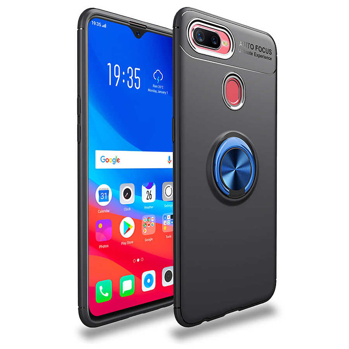 Oppo A12 Kılıf Yüzüklü Magnetli Ravel Case