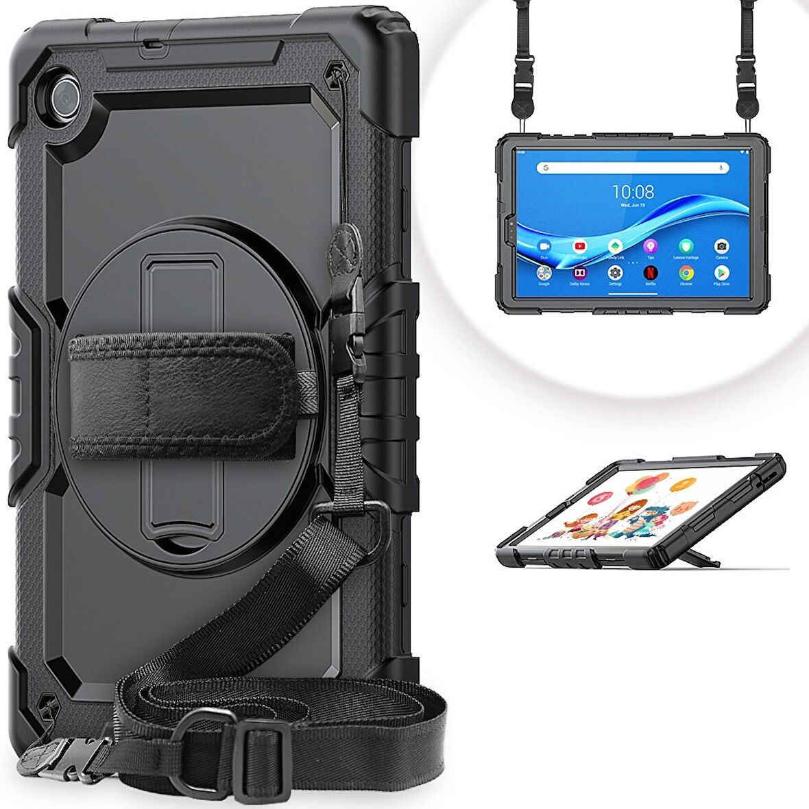 Lenovo Tab M10 FHD Plus 10.3 TB-X606F TB-X606X Kılıf Defender Askılı Pars Case Fuji