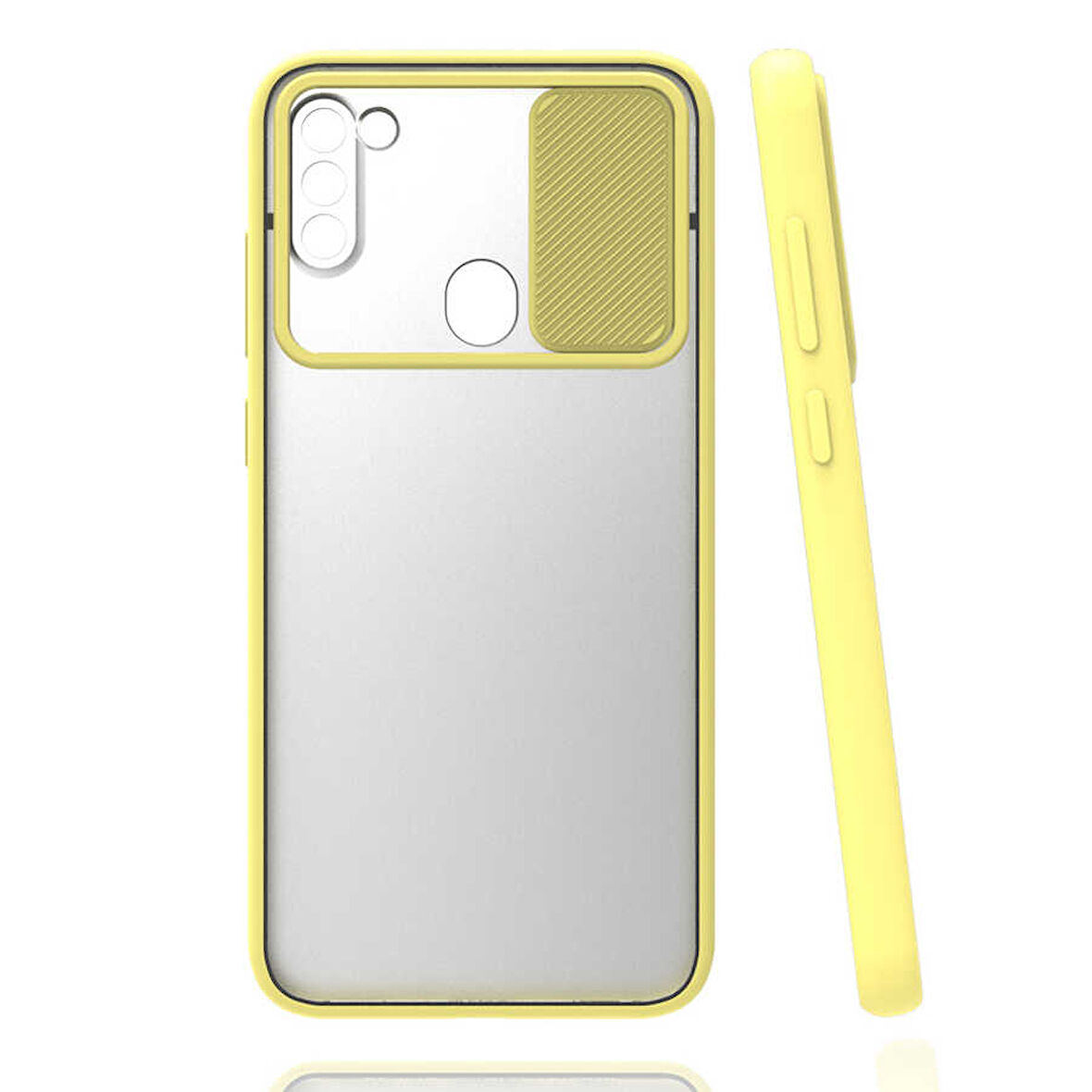 Samsung Galaxy M11 Kılıf Kamera Kapatmalı Lensi Case