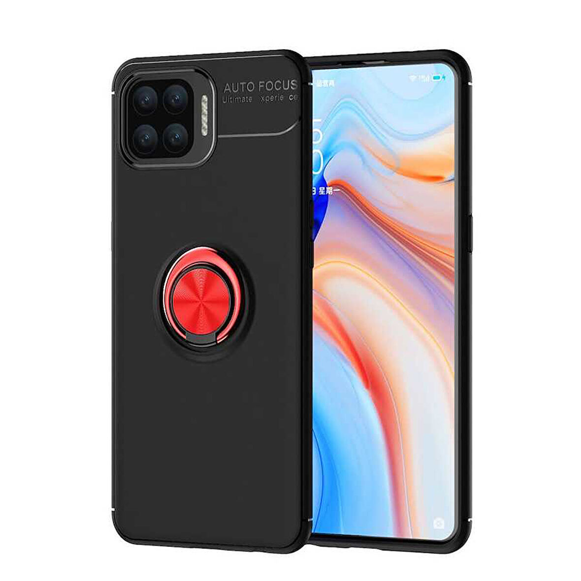 Oppo Reno A73 Kılıf Yüzüklü Magnetli Ravel Case