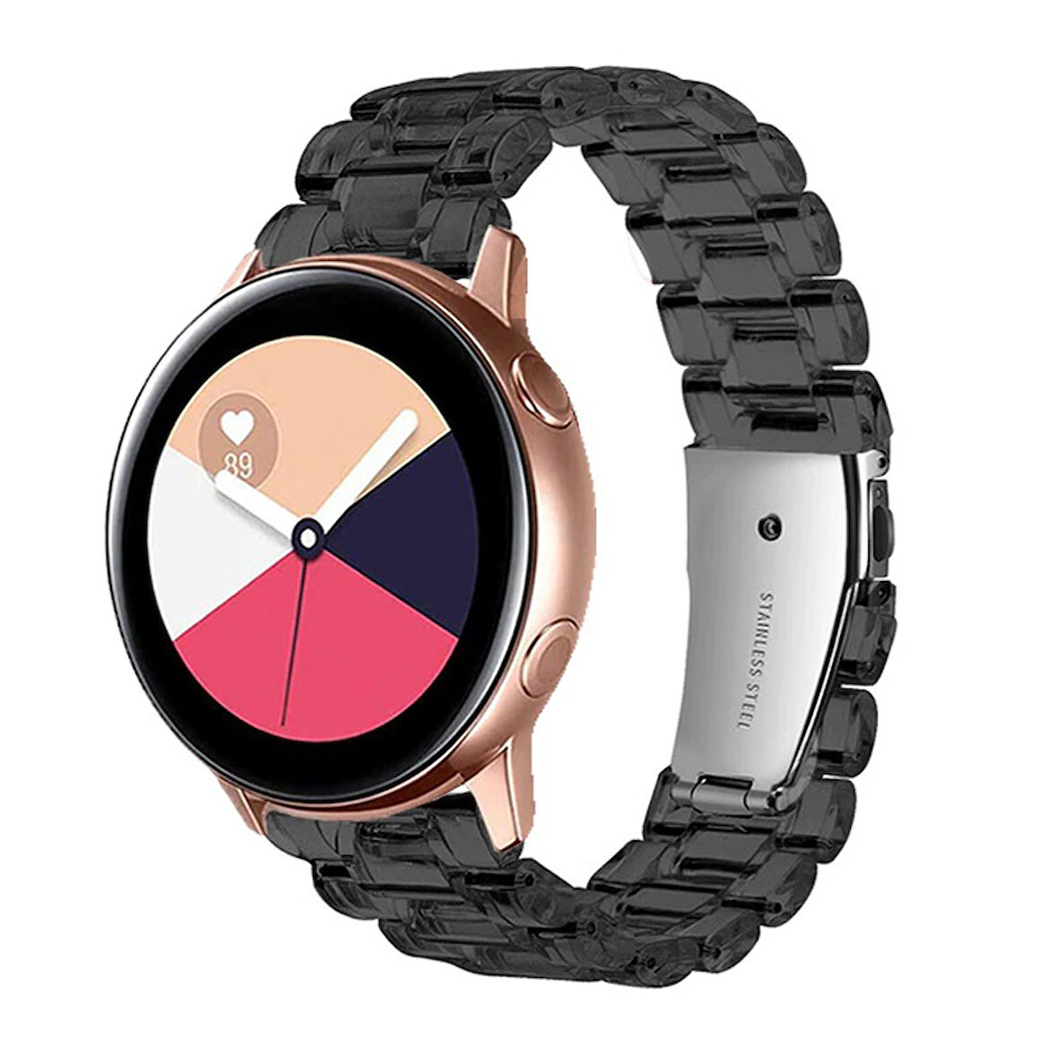 Huawei Watch 3 GT GT2 GT2e GT3 GT4 GT5 Pro 46mm Ultimate SE Elite Kordon 22mm Şeffaf Baklalı Kordon