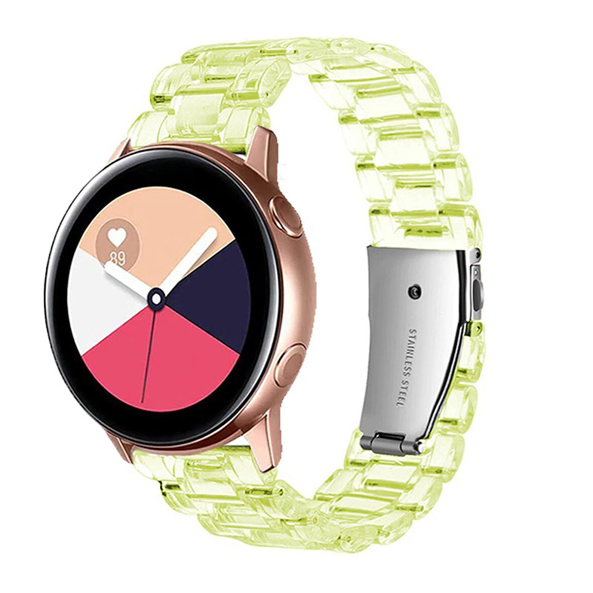 Samsung Galaxy Watch 3 41mm Kordon 20mm Şeffaf Baklalı Kordon