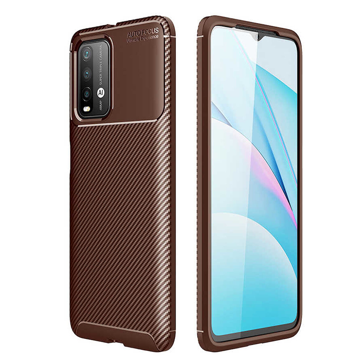 Xiaomi Redmi 9T Kılıf Karbon Silikon Case