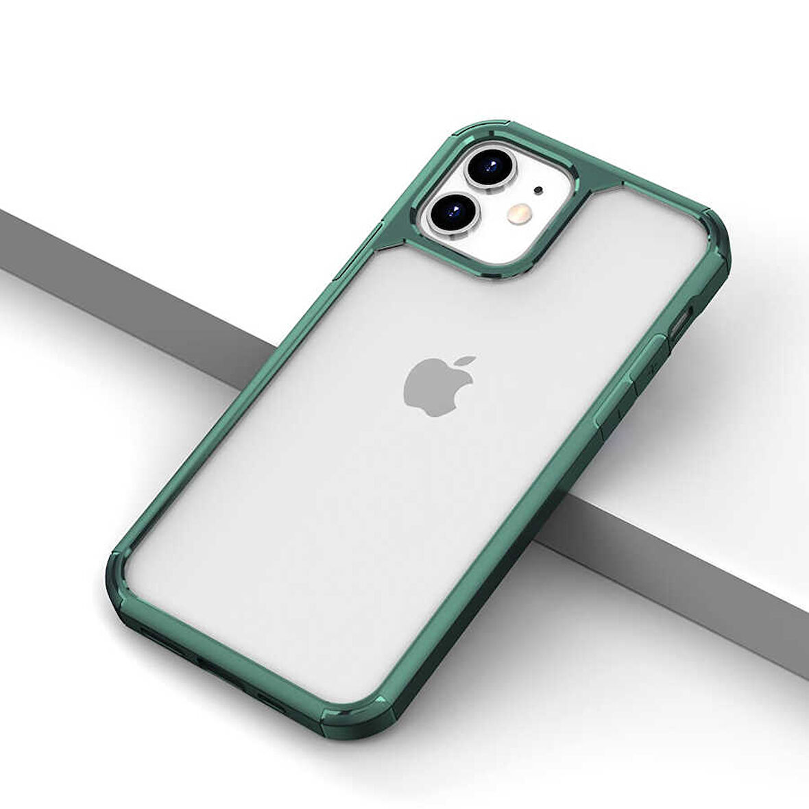 Apple iPhone 11 Kılıf Roll Şeffaf Çerçeveli Kapak