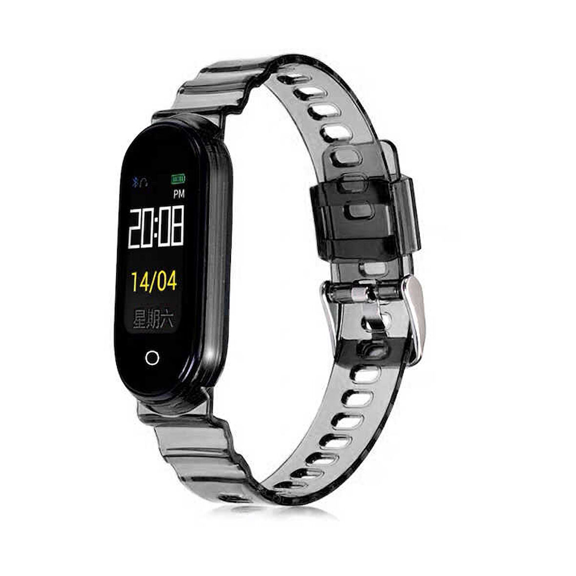 Xiaomi Mi Band 6 Kasa Korumalı Şeffaf Silikon Kordon 