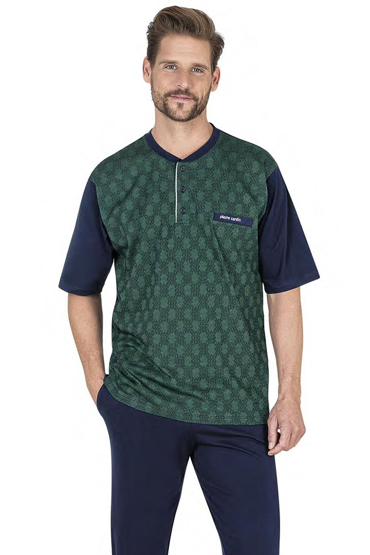 Pierre Cardin Erkek 3'lü Jakarlı Pijama Takım, Çeyizlik Pijama Takım, Kutulu Gönderim, %100 Pamuklu