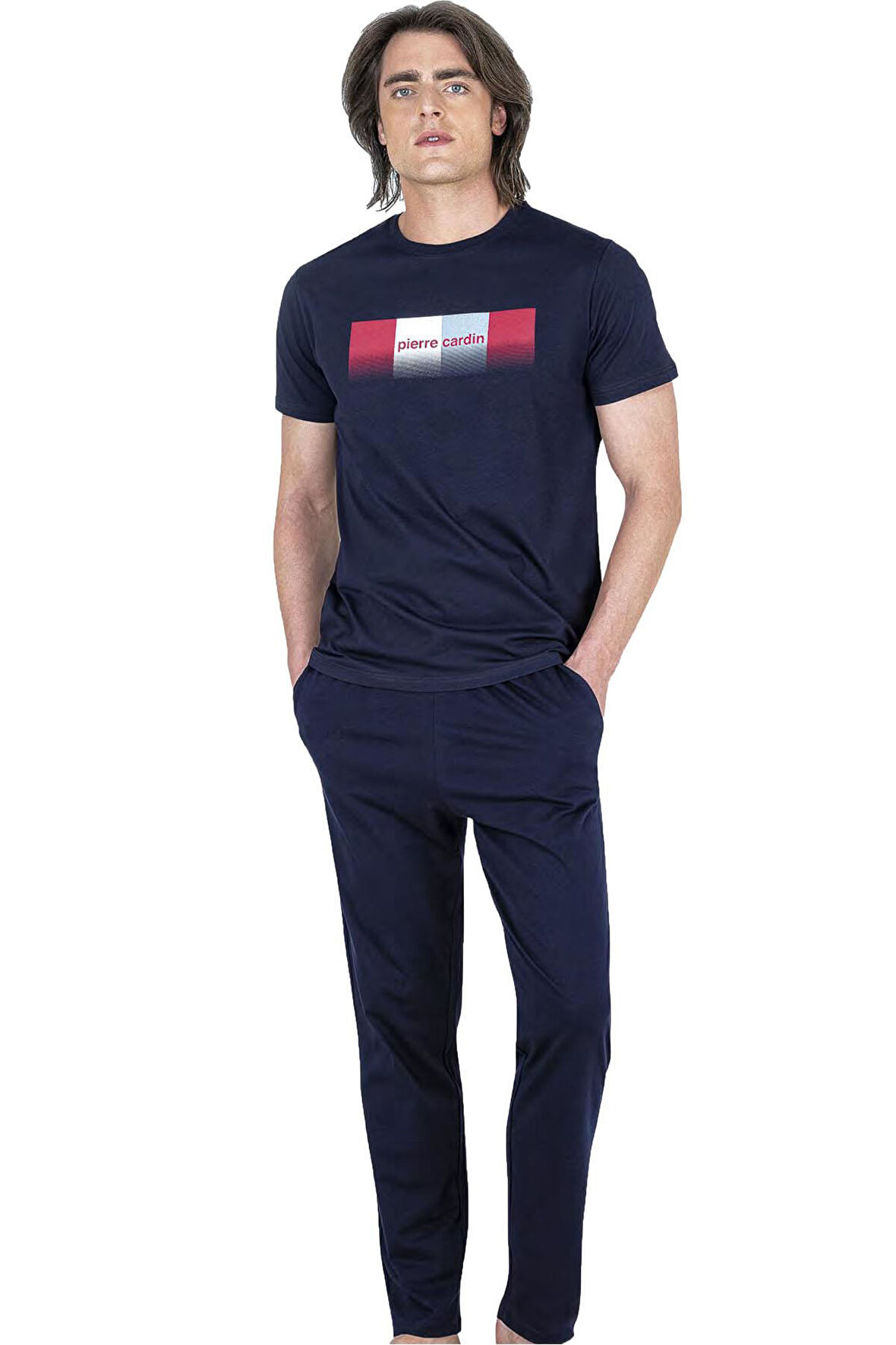 Pierre Cardin Cepli, Kısakol, Yazlık Erkek Pijama Takım, %100 Pamuk