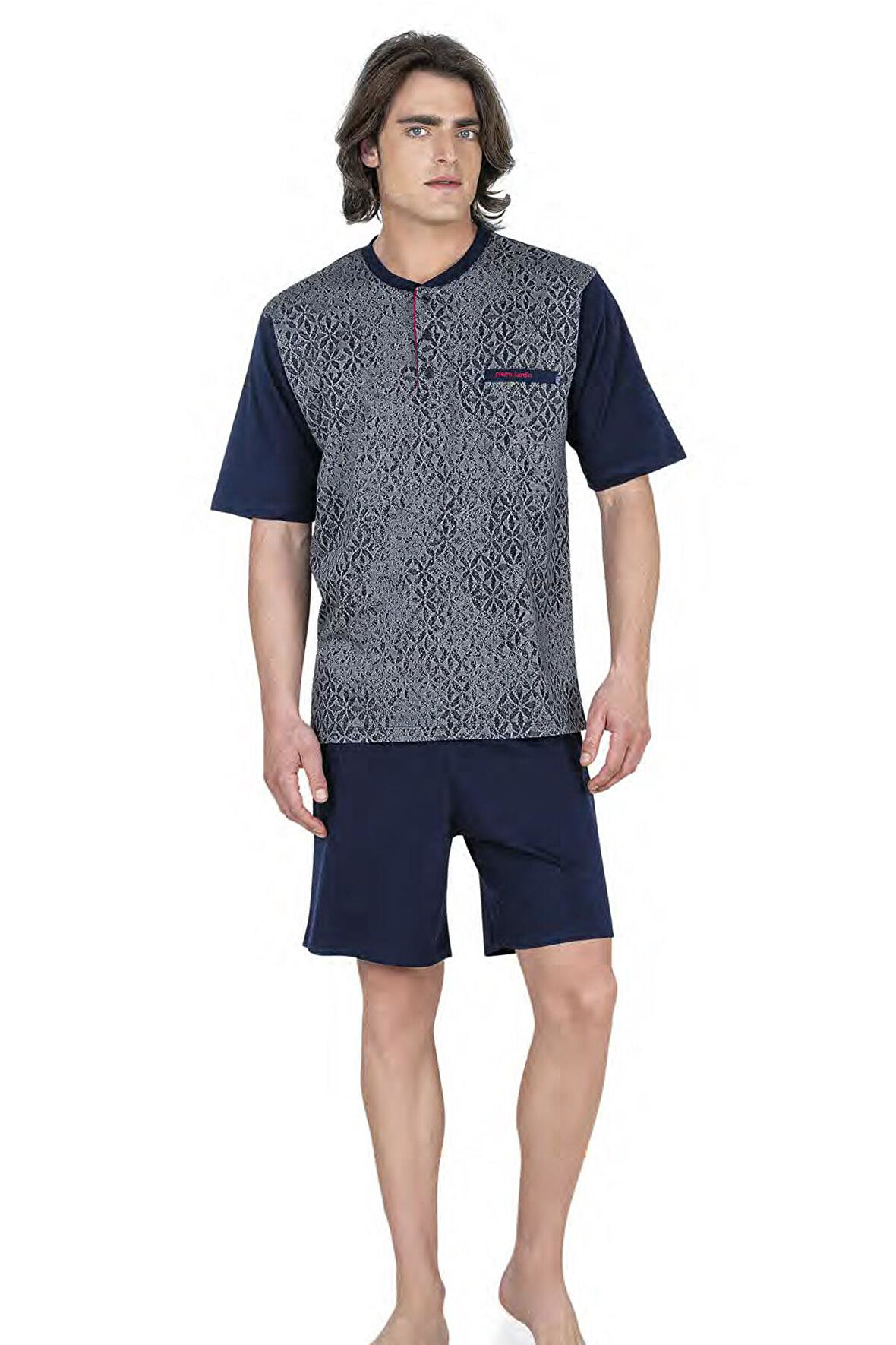 Pierre Cardin 3'lü Erkek Pijama Takım, Çeyizlik Kutulu, Jakarlı %100 Pamuk