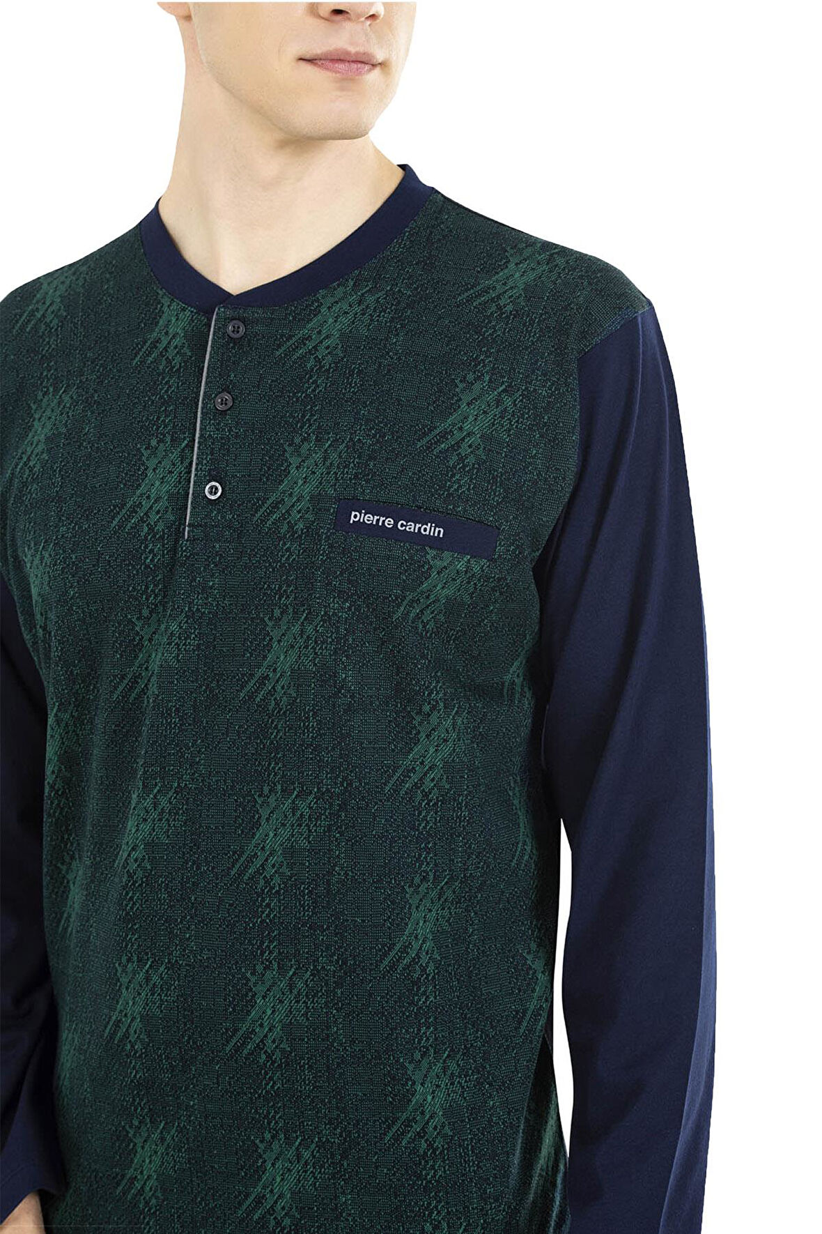 Pierre Cardin Jakarlı Erkek Pijama Takım, %100 Pamuk