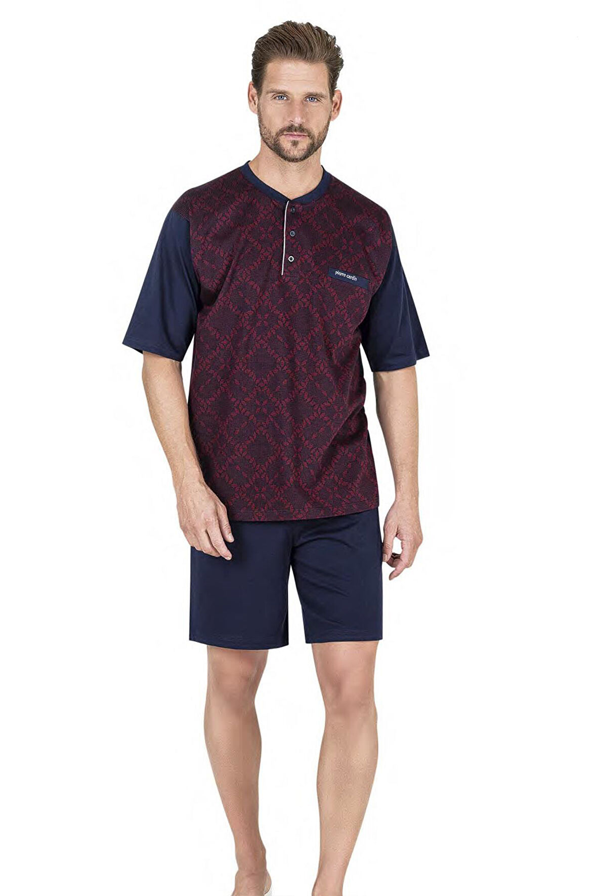 Pierre Cardin Erkek 3 Parça Jakarlı Pijama Takım, Çeyizlik Pijama, Kutulu Pijama, %100 Pamuklu