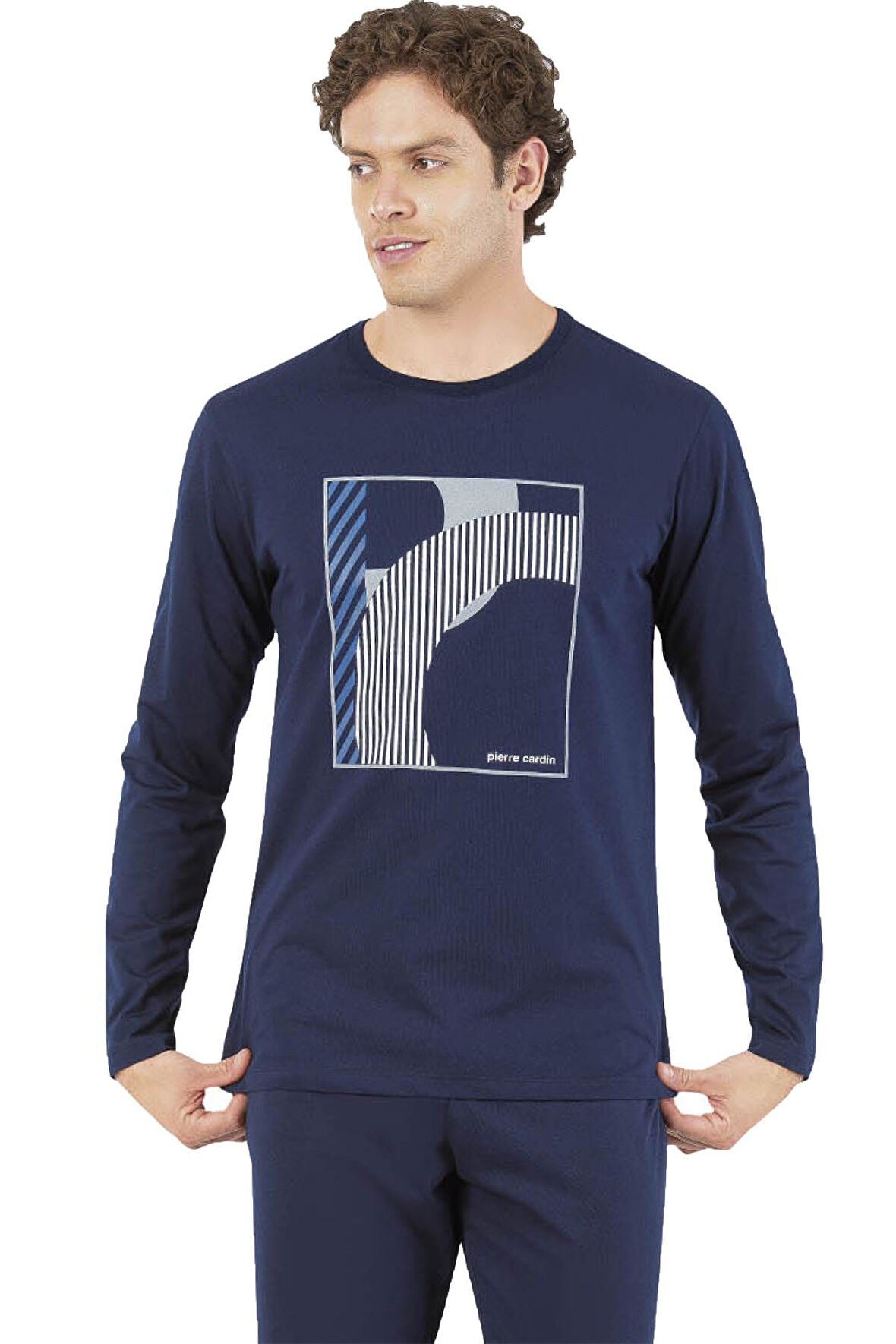 Pierre Cardin %100 Pamuklu Mevsimlik Baskılı Erkek Pijama Takım